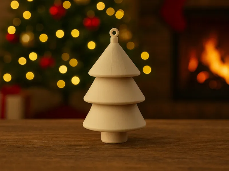Christbaumkugel in Weihnachtsbaumform