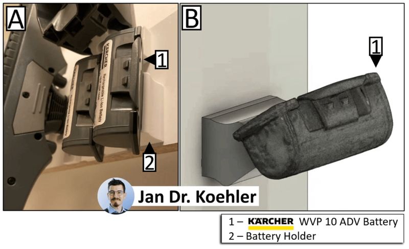 Kärcher WVP10 Advanced – Battery Holder