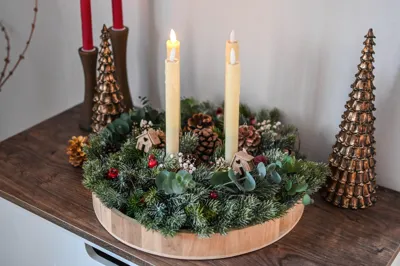 LED Candle Holder for Advent Wreath Ø198 mm
