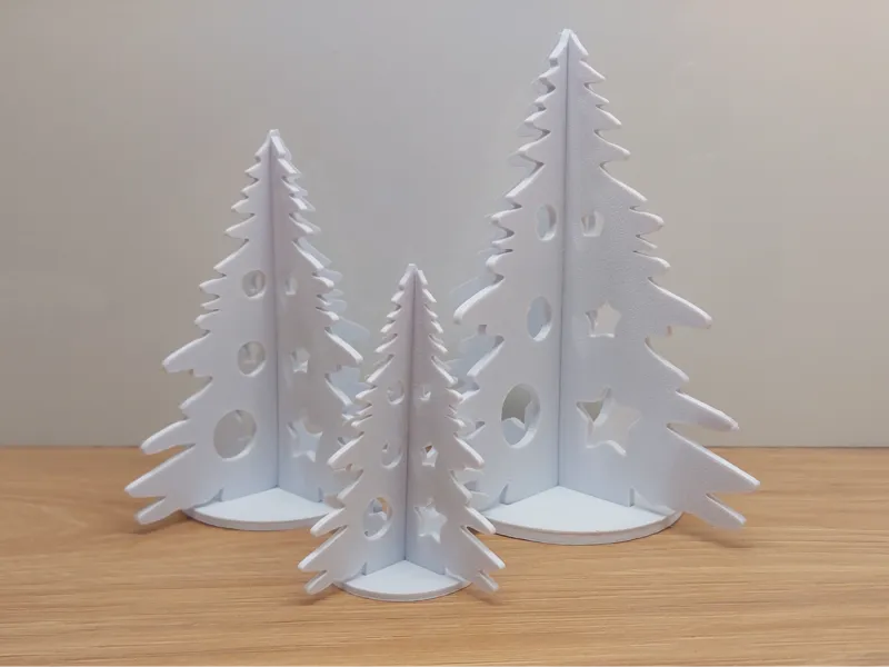 Christmas tree 2D  - 3 sizes 18cm, 13cm, 9cm