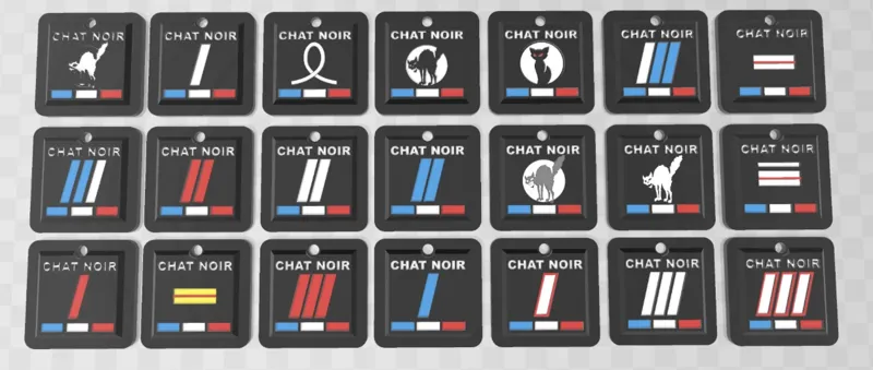 Porte clés grade chat noir