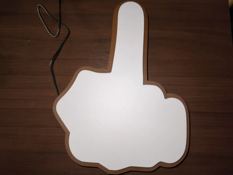 LED sign middle finger