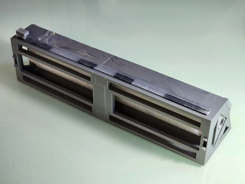 Plastic wrap dispenser with cutter replacement
