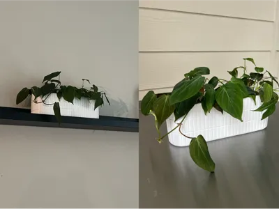 Planter box for wall shelf (Ikea MOSSLANDA)