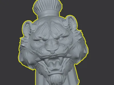 Tiger Head Bust 