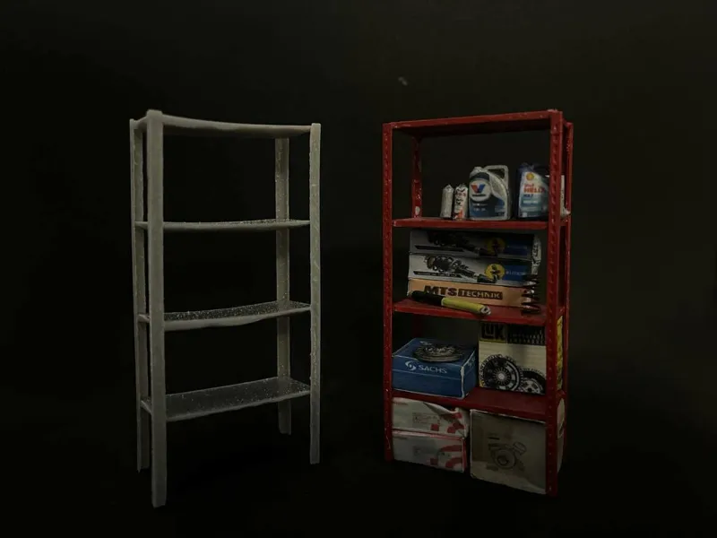 INDUSTRIAL SHELF 1:24 GARAGE DIORAMA