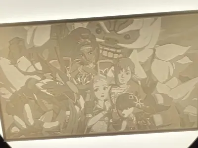 Link, Zelda, and Four Champions Group Photo Lithophane