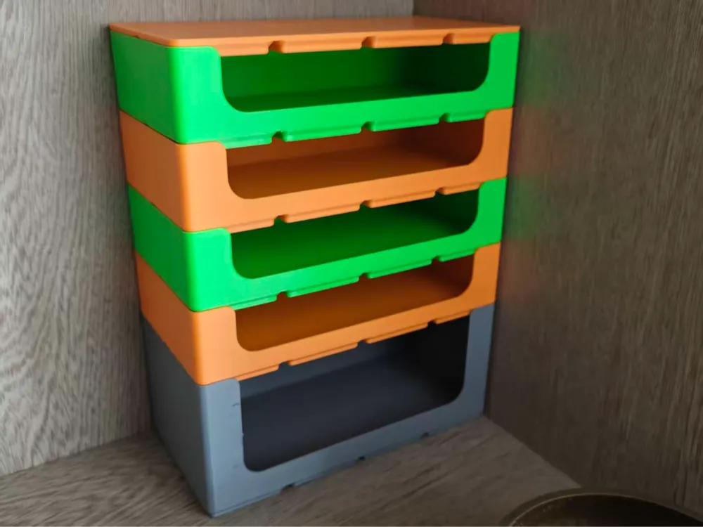 Compatible Gridfinity Side-Open Stackable Box - Free 3D Print Model ...