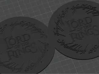 Lord of the Rings logo with inscription circle