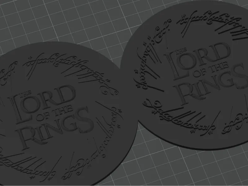 Lord of the Rings logo with inscription circle