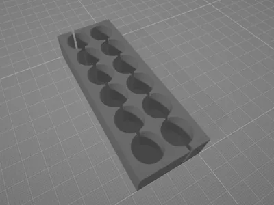 AA Battery tray (2x6) Vase Mode