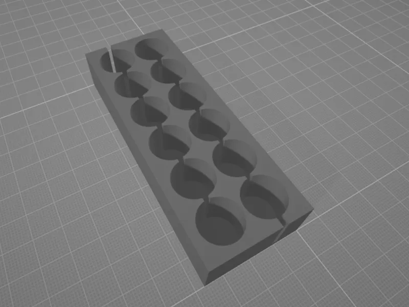 AA Battery tray (2x6) Vase Mode