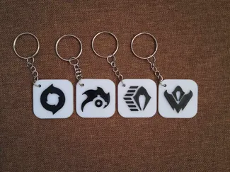 Omen Valorant Agent Character Skill Keychain Set