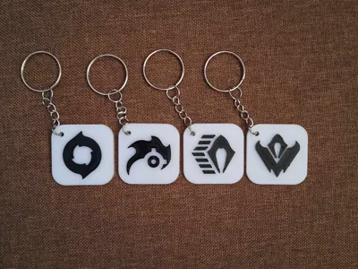 Omen Valorant Agent Character Skill Keychain Set