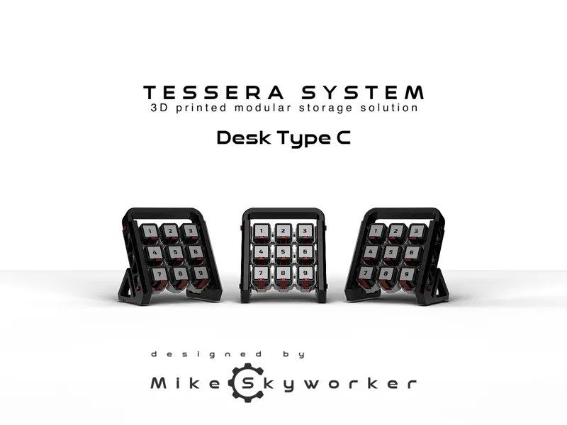 Tessera Desk Type C. Modular storage