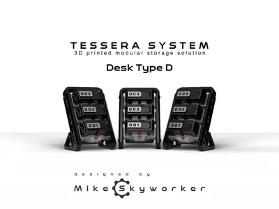 Tessera Desk Type C. Modular storage