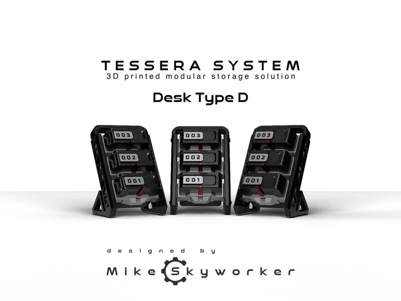 Tessera Desk Type C. Modular storage