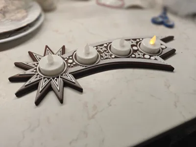 Advent candlestick - comet