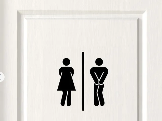 Funny Restroom Sign – Male & Female Door Marker