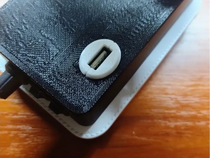 Two-Part USB Port Holder–Secure Printable Mount