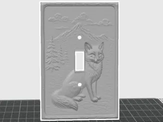 Fox Light Switch Cover