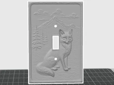 Fox Light Switch Cover