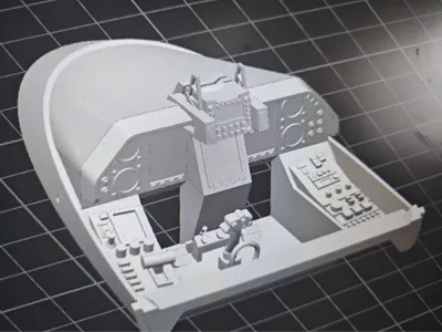Simulated cockpit front cover for Viper FPV, more realistic than the original version