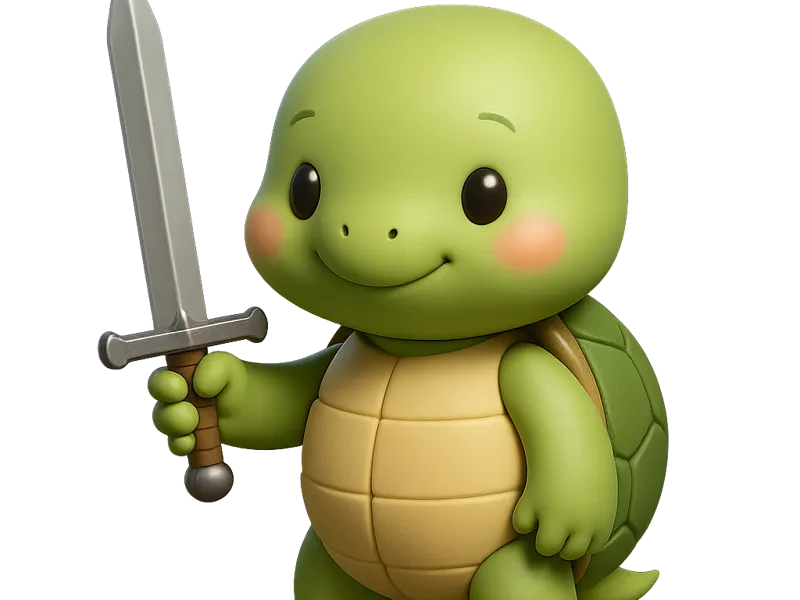 Turtle wif sword