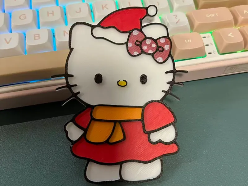 圣诞Hello Kitty凯蒂猫涂色