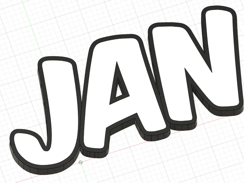Leucht Namensschild JAN