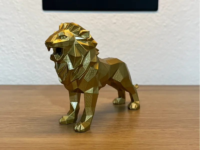 Leão Low Poly – Modelo 3D Estilizado