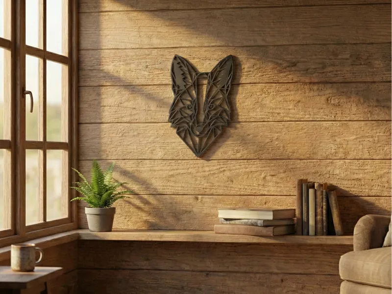 Tête Renard Géométrique / Geometric Fox Wall Art