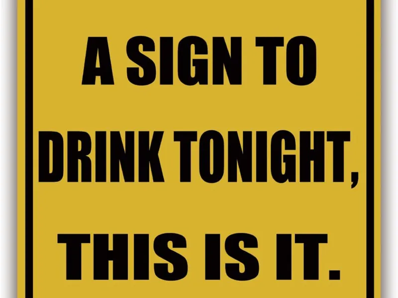 Drink Toninight Tin Plate sing