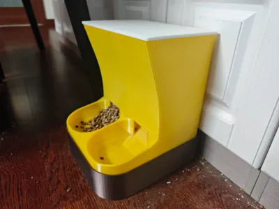 (Optimized Model) Extra Large Cat Bowl Cat Food Feeder with Separate Double Bowls, No Food Clogging