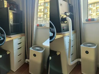 P1S排气到小米空气净化器2S