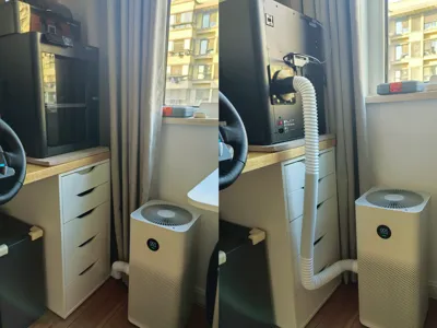 P1S exhaust to Xiaomi Air Purifier 2S