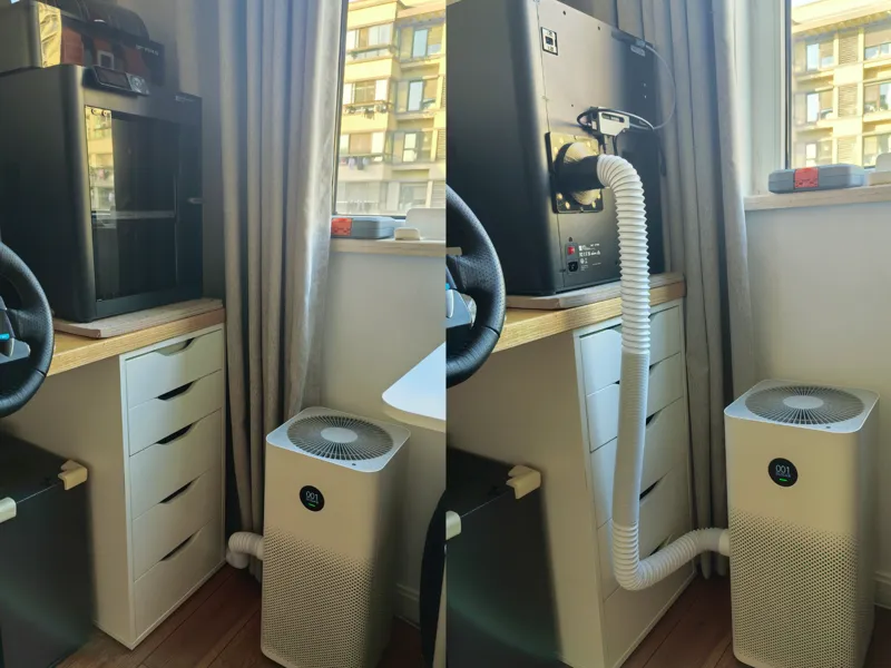 P1S排气到小米空气净化器2S