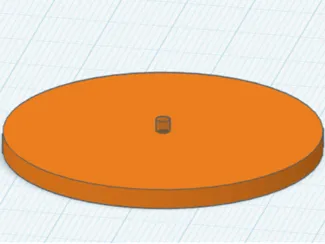 3D drilling template for 49 mm wooden disk