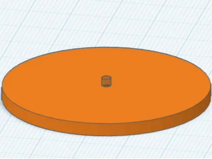 3D drilling template for 49 mm wooden disk