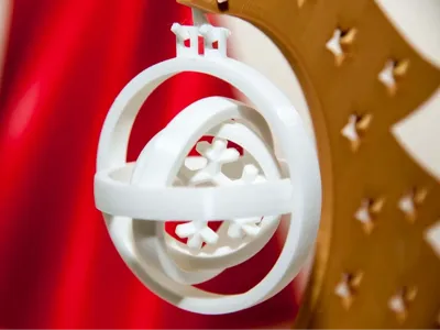 Gyroscopic Christmas orpiment Snowflake