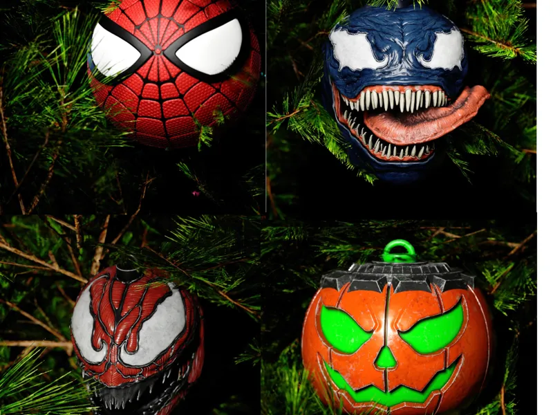 Spider-Verse Christmas ornament collection