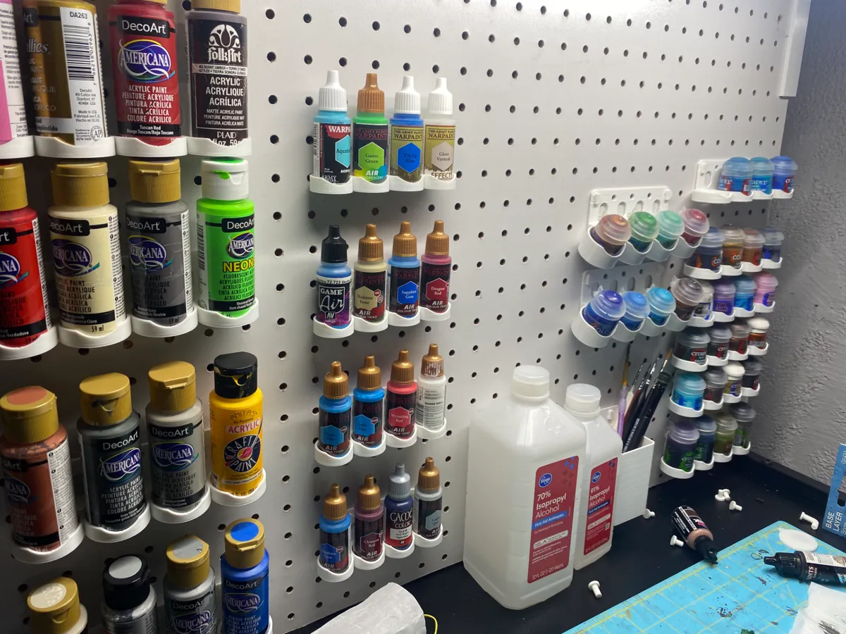 Pegboard Paint Rack System - Free 3D Print Model - MakerWorld