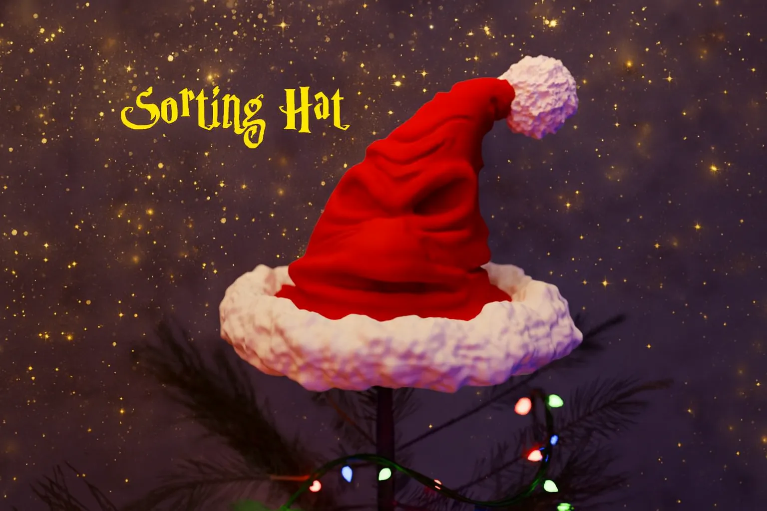 Sorting Hat Christmas Decoration Tree - Free 3D Print Model - MakerWorld