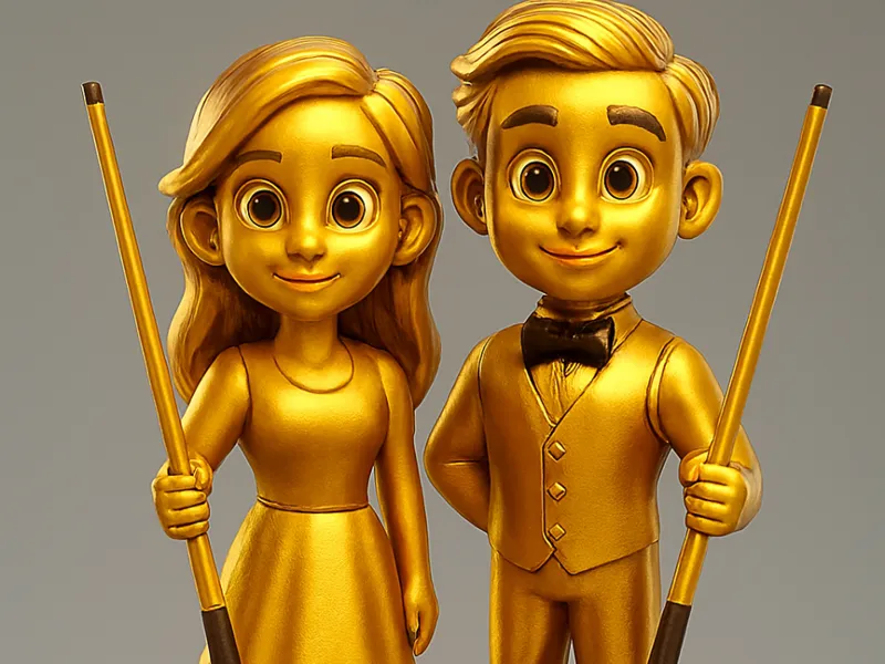 Troféu Homem e Mulher Sinuca