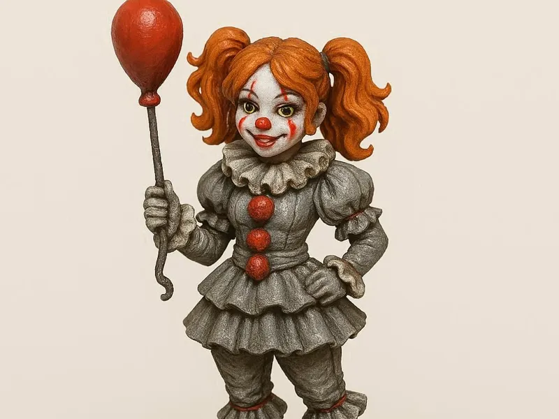 Clown girl tabletop ready