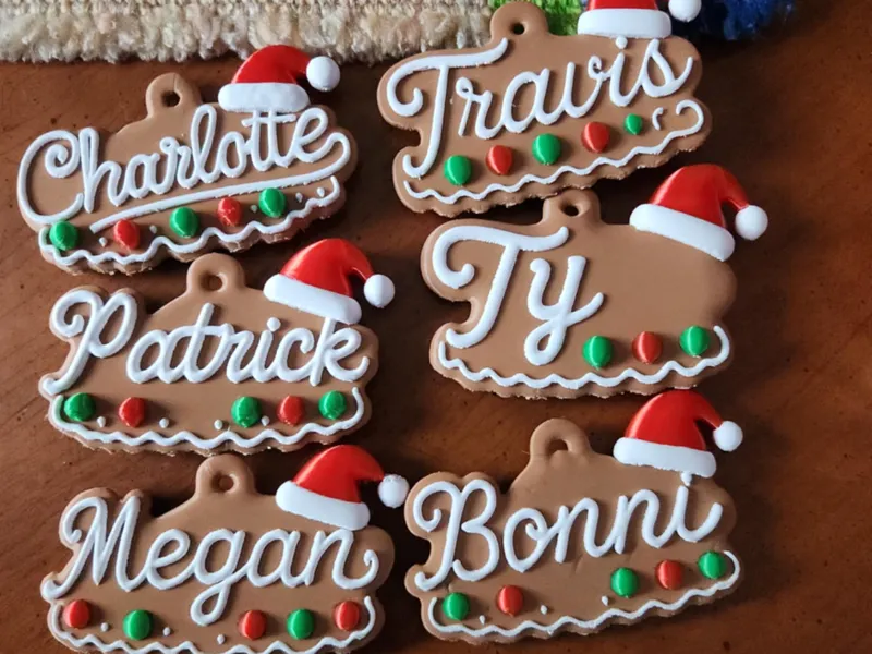 Gingerbread Christmas Ornaments Names
