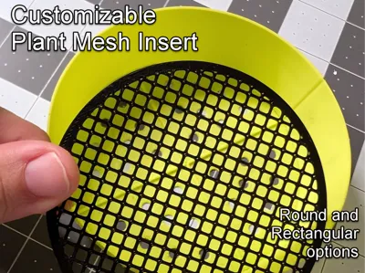 Planter drainage Mesh - Customizable/Parametric