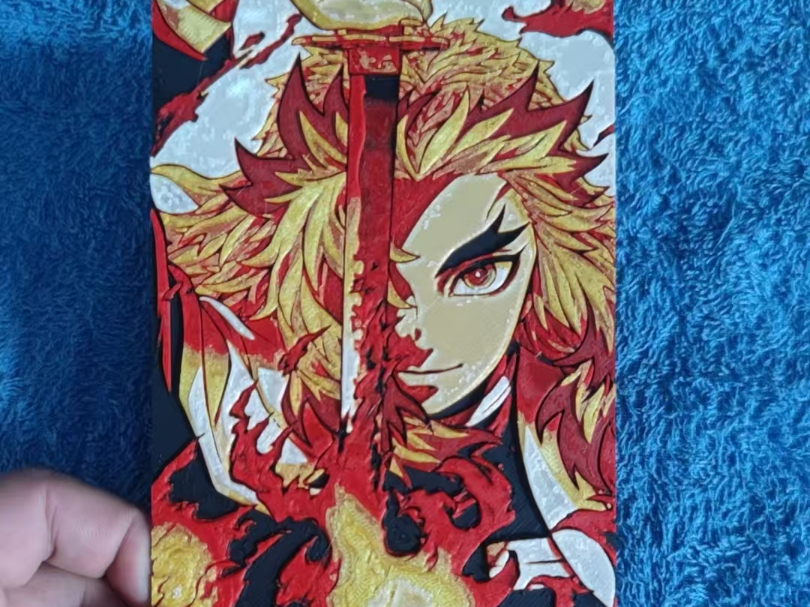 鬼灭之刃炎柱炼狱杏寿郎版画