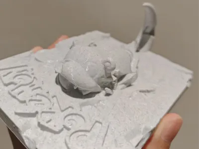 Slowpoke - Fossil Lithophane Hook