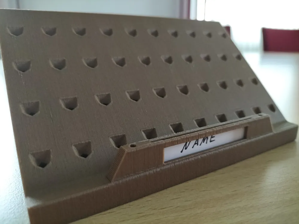 Bur Stand SOLID 2.75mm with Name Plate - Free 3D Print Model - MakerWorld